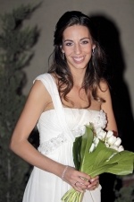 Almudena Cid durante su boda con Christian G�lvez en Madrid