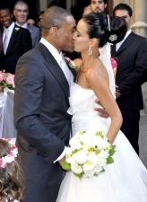 Silvia Nistal durante su boda con Julio Baptista en Madrid