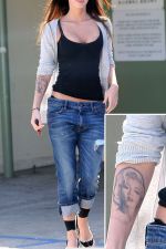 Megan Fox tiene un tatuaje de Marilyn en el brazo