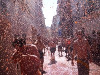 La tomatina de Bu�ol, muy divertida