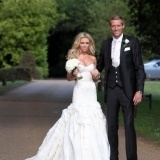 Abbey Clancy, con un ramo estilo bouquet