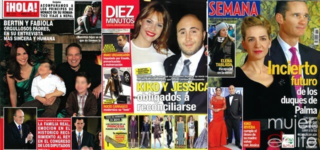 Portadas revistas ¡HOLA!, Diez Minutos y Semana a 04/01/12