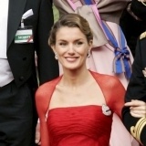 Do�a Letizia con su peinado de ondas al agua el d�a de la boda entre Federico de Dinamarca y Mary Donaldson
