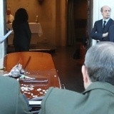 Florentino P�rez durante la incineraci�n de su mujer, Mar�a �ngeles Sandoval