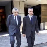 Alberto Ruiz Gallard�n y Eduardo Torres Dulce en el funeral de Mar�a �ngeles Sandoval, Pitina