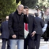 Zinedine Zidane durante el funeral de Mar�a �ngeles Sandoval, Pitina