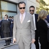 Jaime de Marichalar durante la capilla ardiente de Pitina, esposa de Florentino P�rez