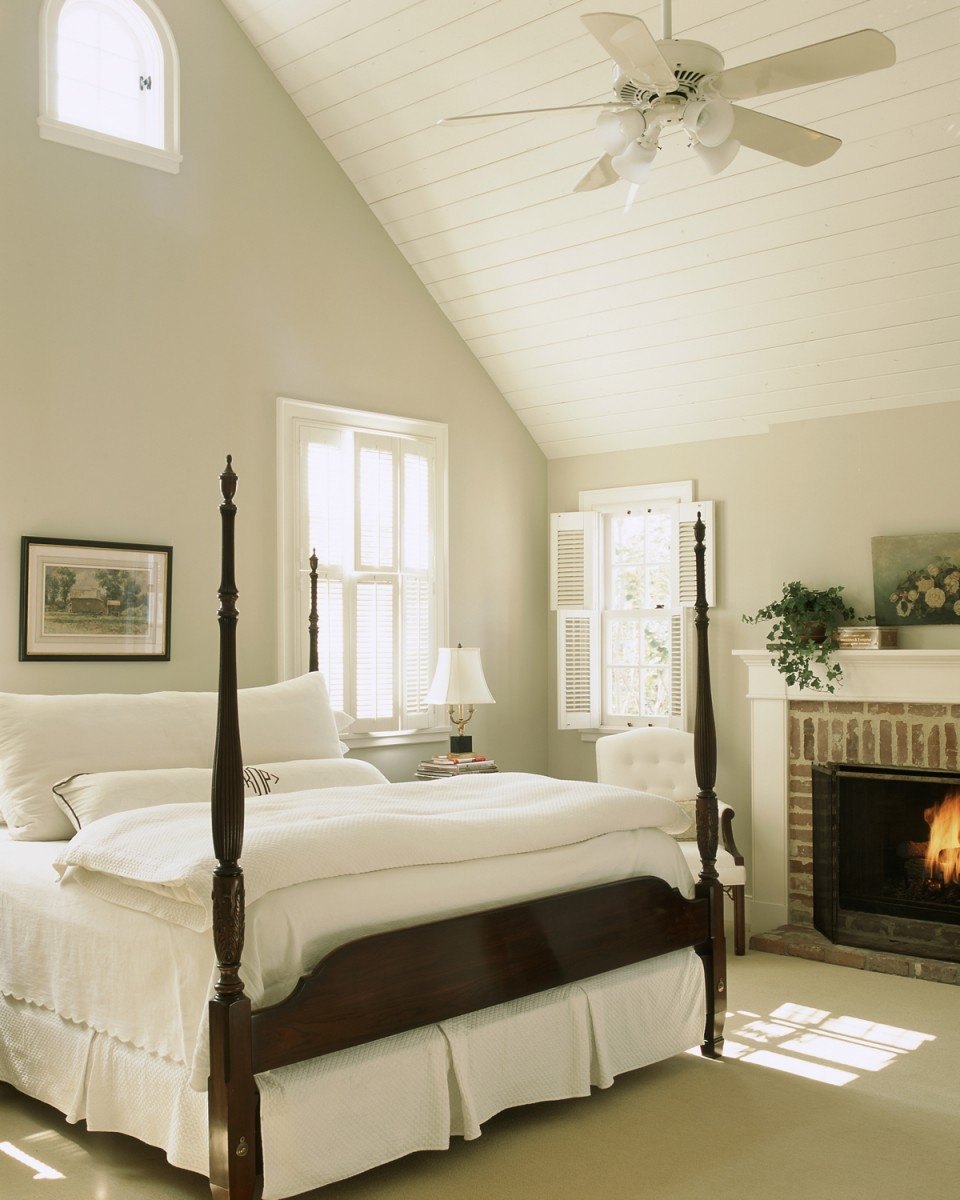 Ventilador de techo en dormitorio de estilo clásico | Foto XXL
