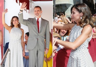 Letizia brilla en Bailén con sus nuevos zapatos favoritos y su vestido más favorecedor del verano