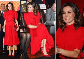 Letizia Ortiz rescata un look ochentero de su suegra en los Premios Nacionales de Moda