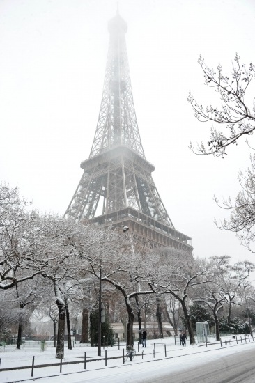 Foto París nevada