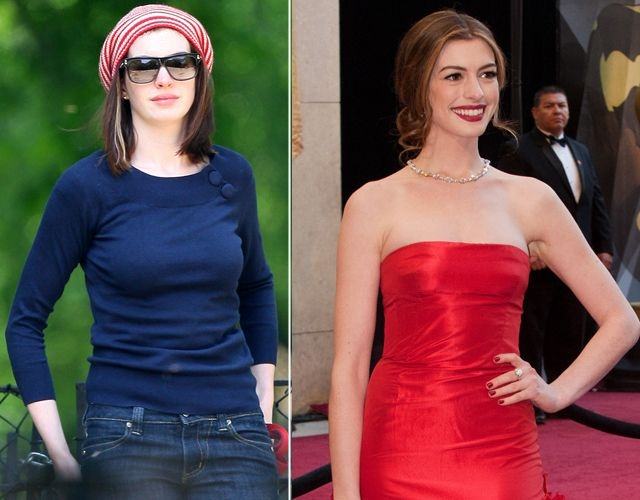 Foto Los pechos de Anne Hathaway antes y después