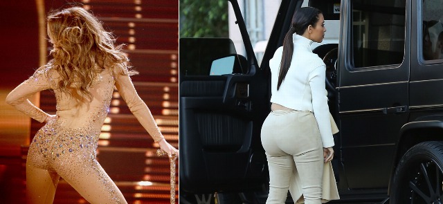Foto Jennifer López y Kim Kardashian lucen orgullosas sus grandes traseros