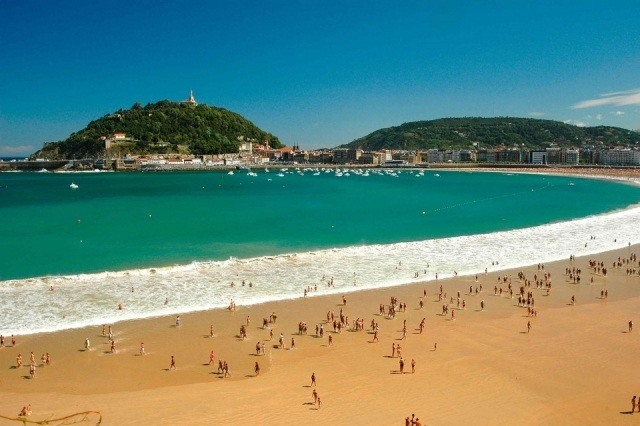 Foto Playa de La Concha, en San Sebastián Foto Playa de La Concha, en San Sebastián