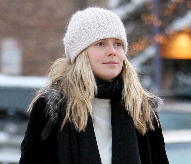 Foto Heidi Klum: ni pizca de maquillaje y con gorrito