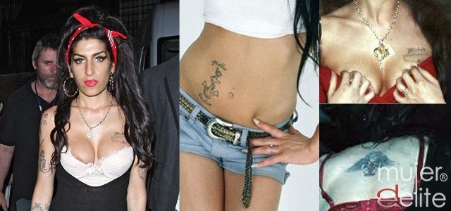 Foto Amy Winehouse y sus tatuajes