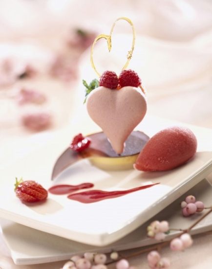 Foto Postres con corazón en San Valentín