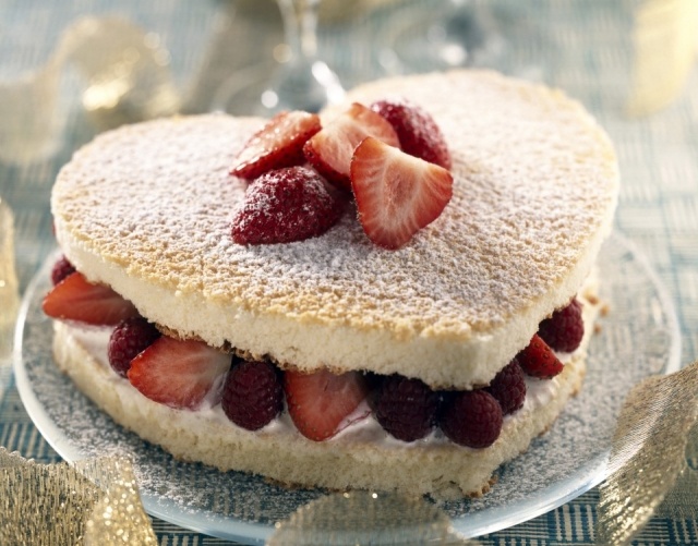 Foto Tartas con forma de corazón