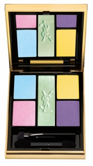 Foto Paleta de sombras de ojos en 5 colores y tonos flúorpastel de Yves Saint Laurent para la primavera Foto Paleta de sombras de ojos en 5 colores y tonos flúorpastel de Yves Saint Laurent para la primavera