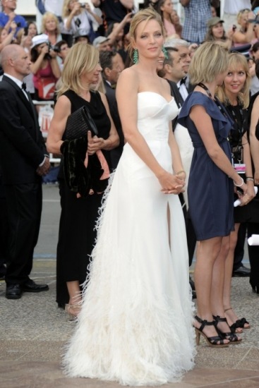 Foto Uma Thurman, un cisne blanco de gala