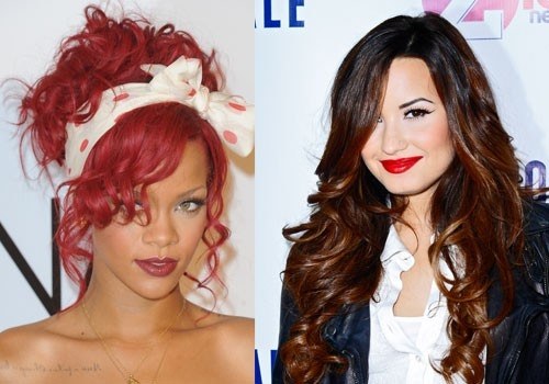 Foto Demi Lovato y Rihanna apuestan por los tonos rojizos en su cabello
