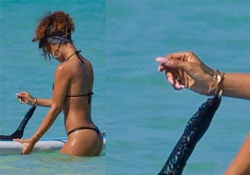 Foto Rihanna opta por el rosa en sus uñas en los días de verano