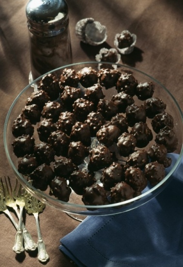 Foto Frutas heladas al chocolate