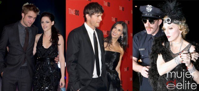 Foto Kristen Stewart y Robert Pattinson, Ashton Kutcher y Demi Moore, Madonna y Guy Ritchie