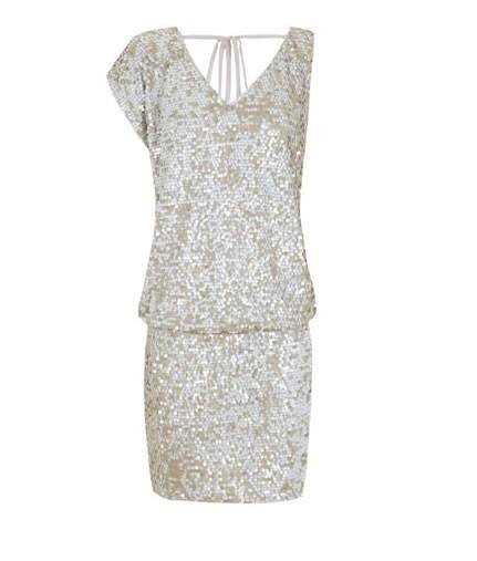 Foto Vestido de lentejuelas doradas