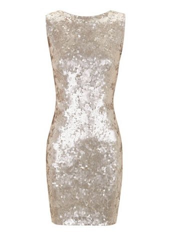 Foto Vestido dorado sin mangas