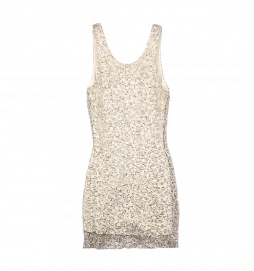 Foto Vestido lentejuelas nude