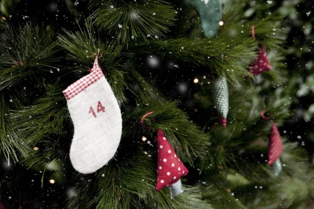 Foto Calcetín en el árbol de Navidad