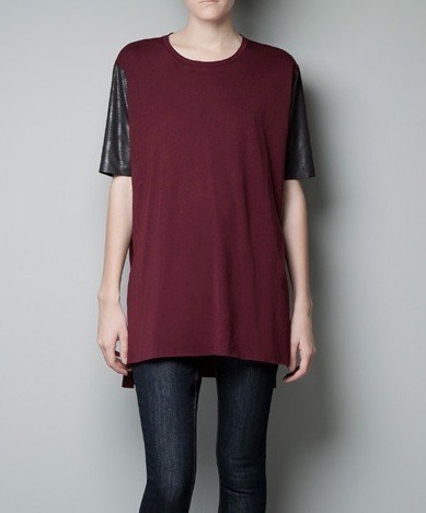 Foto Camisola burdeos y negra