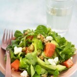 Ensalada de escarola, palmitos y papaya para la cena de Nochevieja