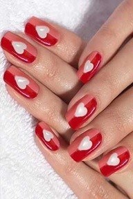 Foto NailArt reina de corazones para San Valentín
