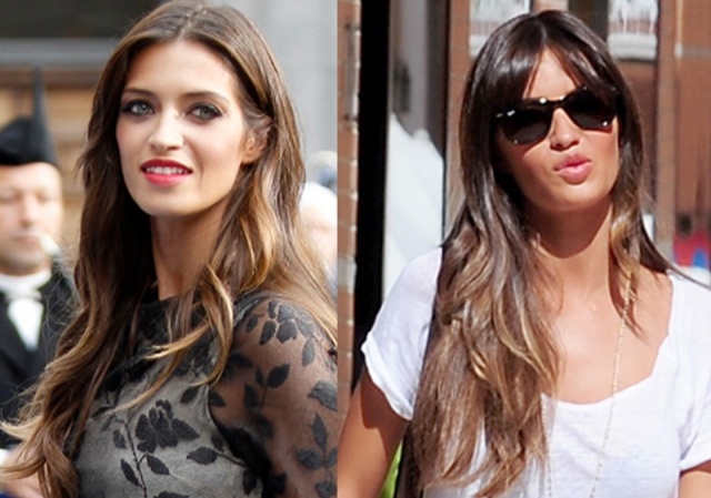 Foto Sara Carbonero con y sin flequillo