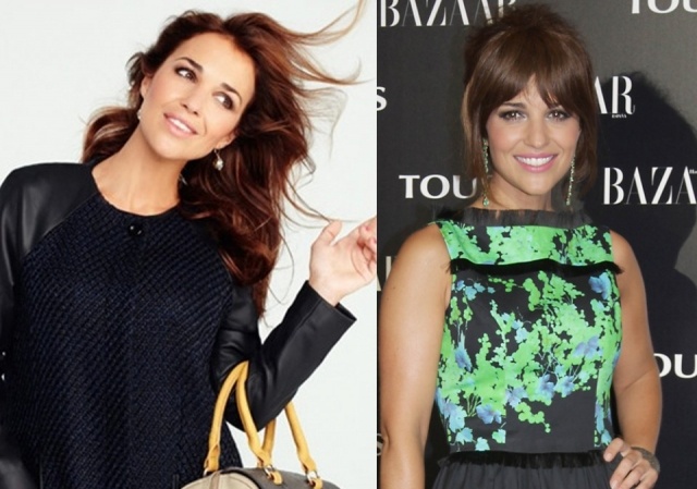 Foto Paula Echevarría con y sin flequillo