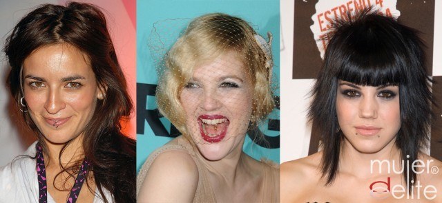 Foto Bebe, Drew Barrymore y Angy Fernández lucen piercings en la boca