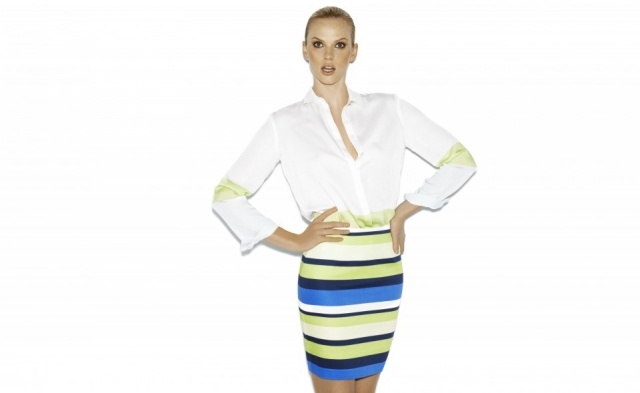 Foto Print de rayas en faldas para la primaveraverano 2013