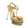 Ir a la foto Sandalias doradas de gran tacón como tendencia en moda calzado primaveraverano 2013