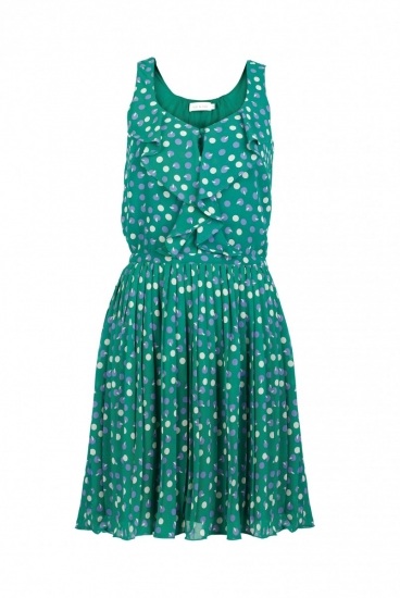 Foto Vestido verde con print de lunares para tu look primaveraverano