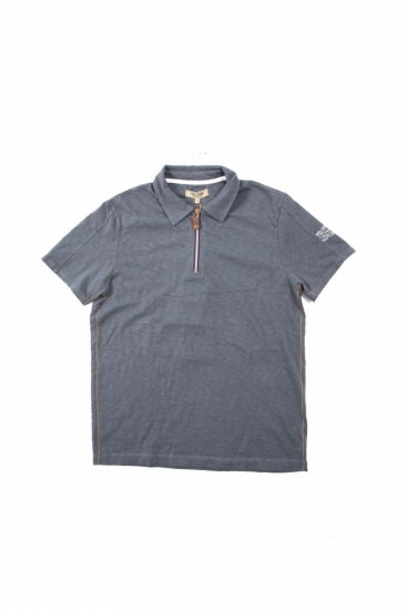 Foto Polo de manga corta en color azul para tu look de primaveraverano