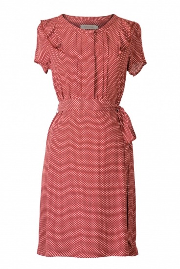 Foto Vestido de lunares de estilo vintage en color rojo