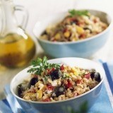 Ensalada de arroz y maíz, receta sin gluten