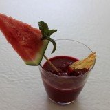 Gazpacho de frambuesa y sandía, refrescante y delicioso