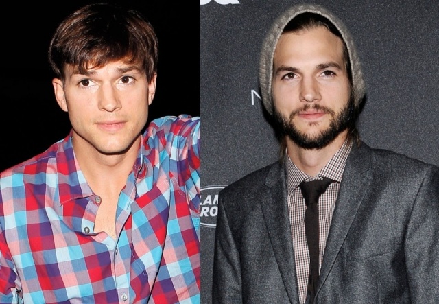 Foto Ashton Kutcher, sexy con barba y sin ella