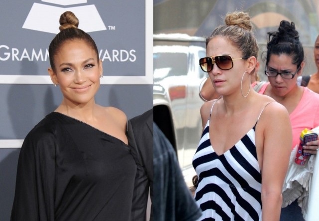 Foto Jennifer López luce el moño tipo bailarina como ninguna