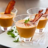 Crema picante de calabaza y beicon Dukan