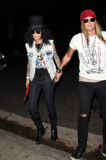Foto Cindy Crawford y Rande Gerber disfrazados de los Guns and Roses