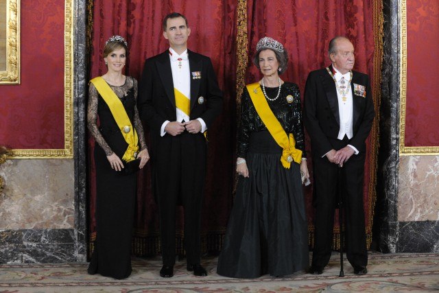 Foto Los Reyes de España, doña Letizia y don Felipe, en la cena de gala en honor al presidente de México